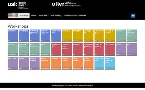 Otter website - small screen