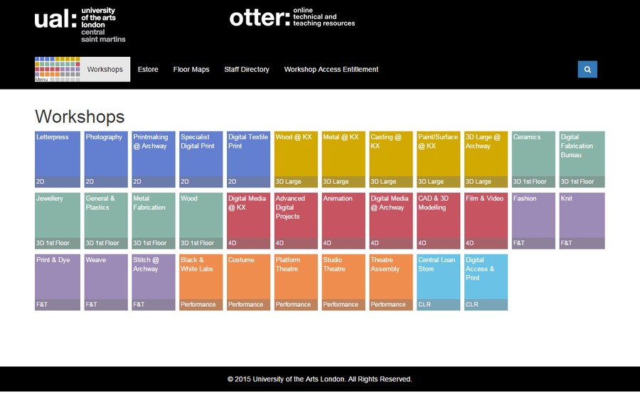 Otter website - large screen